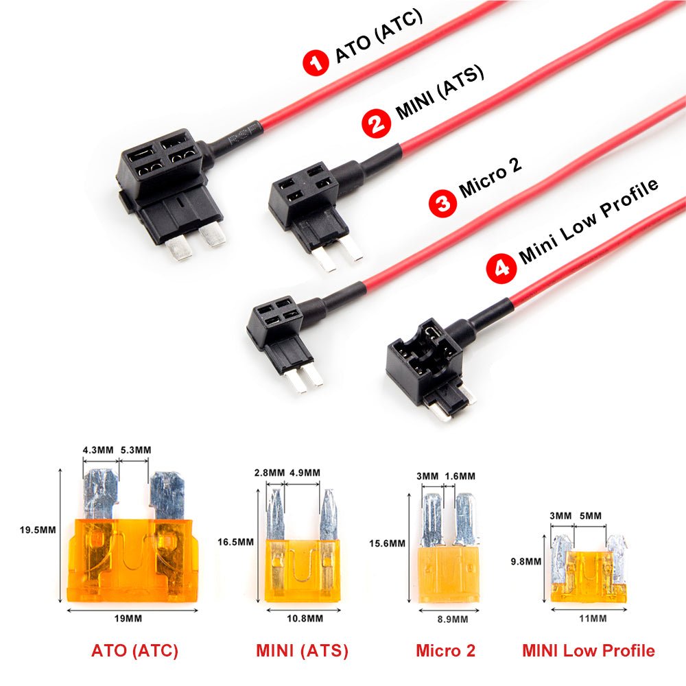 VIOFO Mini - USB HK3 Hardwire Kit with 8pcs Full Set Circuit Fuse Tap for Viofo Dash Camera - EXTNIX
