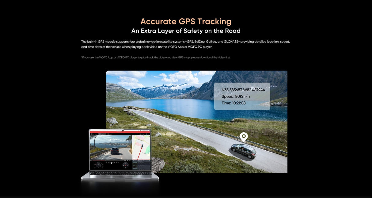 VIOFO A329S 2CH 4K 60FPS Front and 2K Rear Dash Cam HDR with Sony STARVIS 2 - EXTNIX