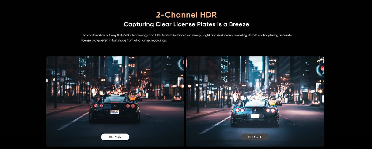 VIOFO A329S 2CH 4K 60FPS Front and 2K Rear Dash Cam HDR with Sony STARVIS 2 - EXTNIX