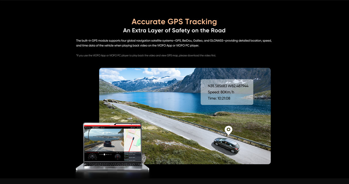 VIOFO A329S 3CH 4K 60FPS Front, 2K Rear and in Cabin Dash Cam HDR with Sony STARVIS 2 for Ride Share