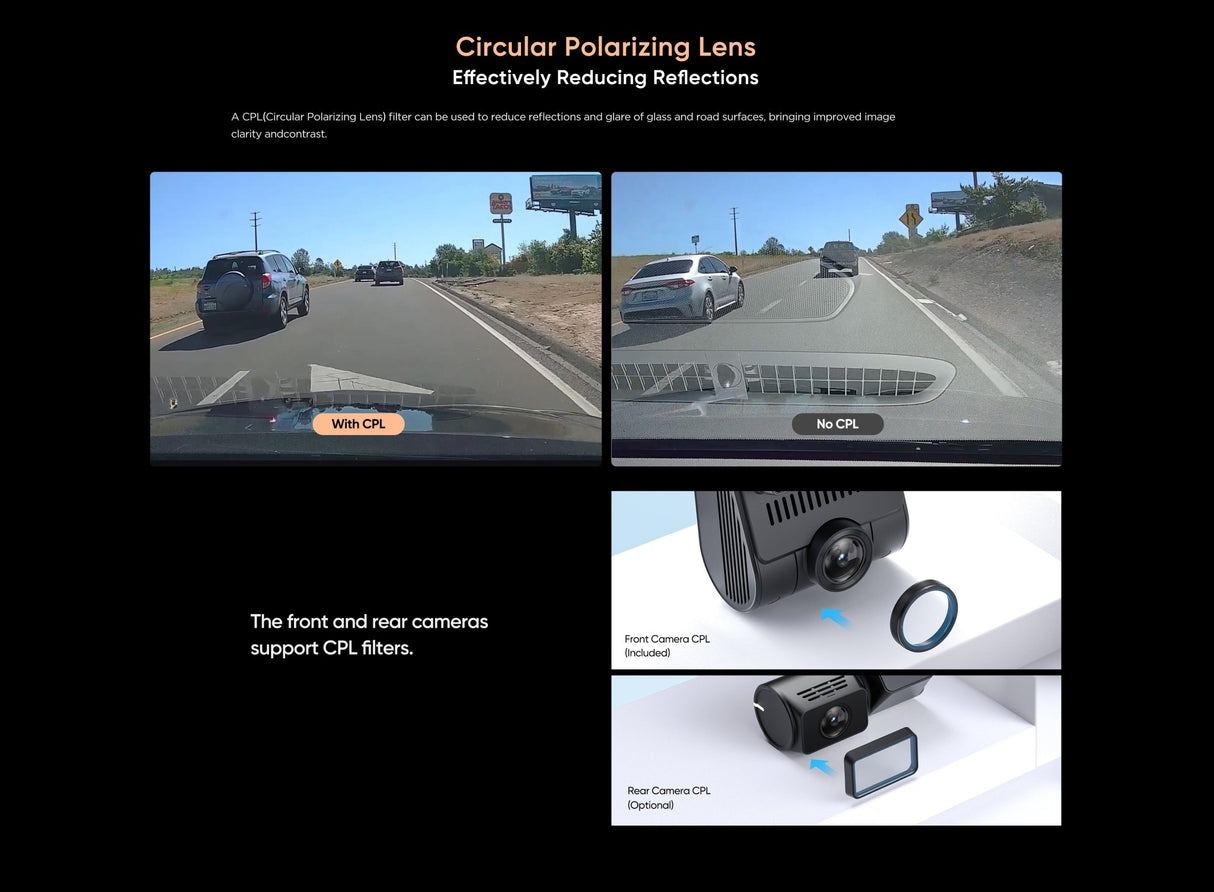 VIOFO A329S 3CH 4K 60FPS Front, 2K Rear and in Cabin Dash Cam HDR with Sony STARVIS 2 for Ride Share - EXTNIX