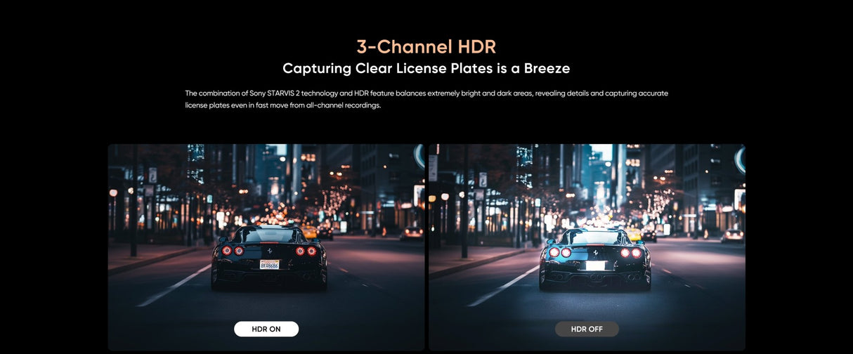 VIOFO A329S 3CH 4K 60FPS Front, 2K Rear and in Cabin Dash Cam HDR with Sony STARVIS 2 for Ride Share - EXTNIX