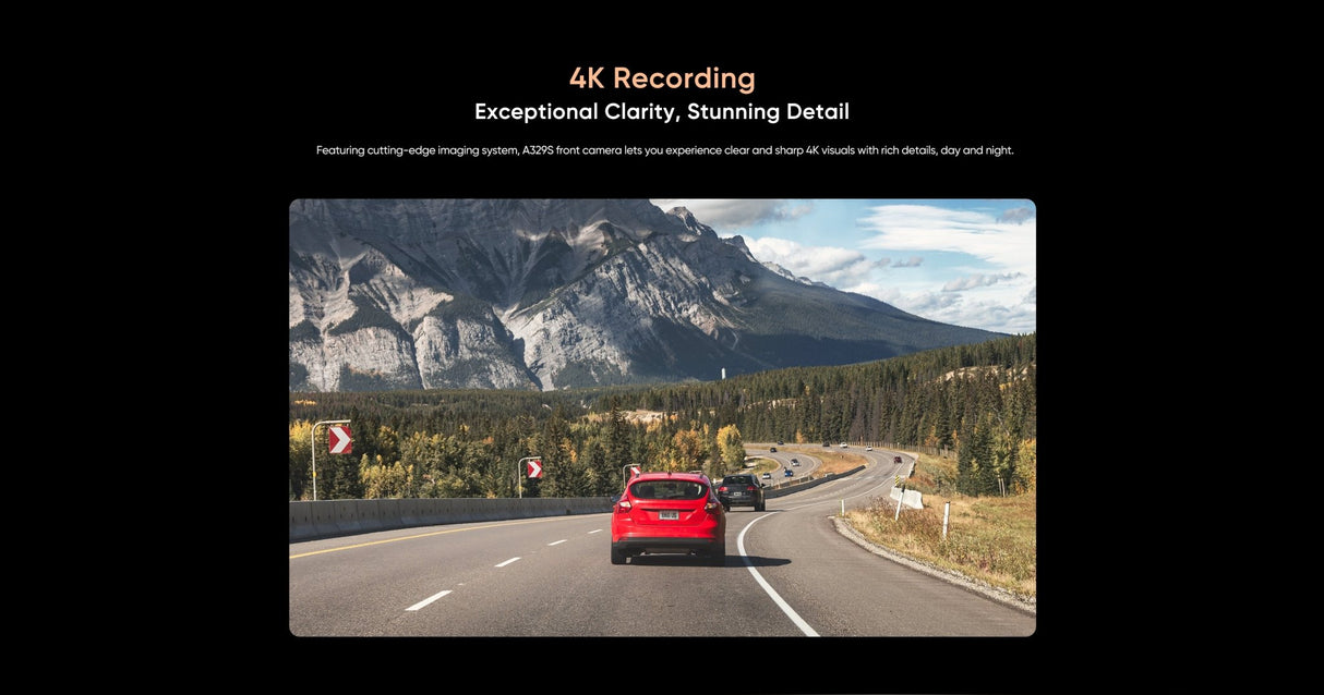 VIOFO A329S 3CH 4K 60FPS Front, 2K Rear and in Cabin Dash Cam HDR with Sony STARVIS 2 for Ride Share - EXTNIX