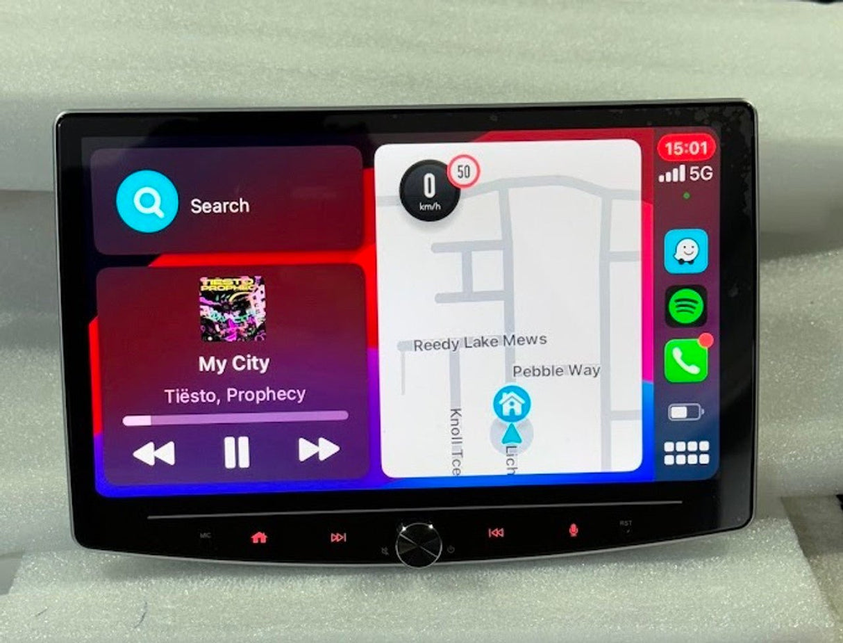 EXTNIX Universal 10" Rotatable Touch Screen Apple CarPlay Android Auto Infotainment System - EXTNIX