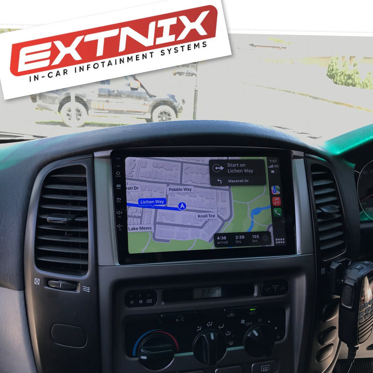 Wireless Apple CarPlay & Android Auto Headunit to suit Toyota Landcruiser 100 Series | Extnix - EXTNIX