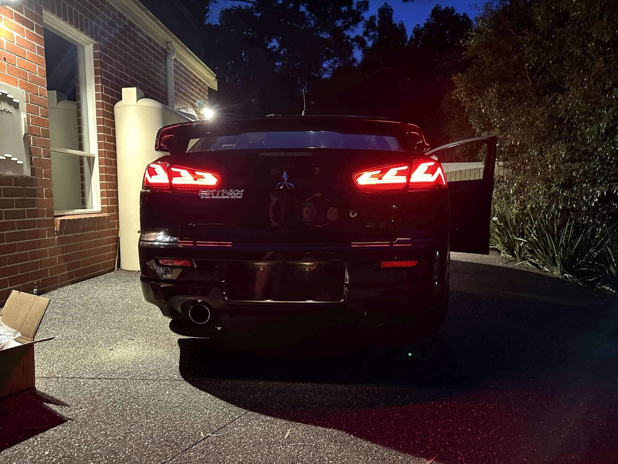 Extnix LED Tail lights for 07-18 Mitsubishi Lancer CJ EVO X VRX Smoked