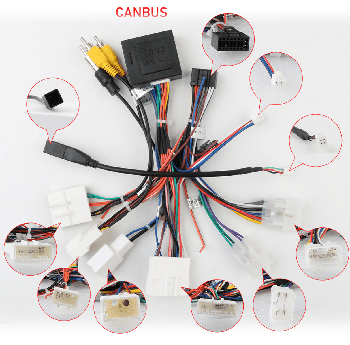 Extnix 16 - pin Android Wire Harness Power Cable Adapter with Canbus for Toyota - EXTNIX