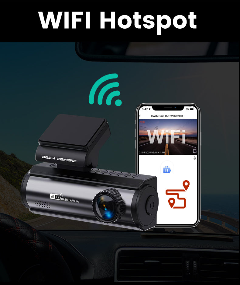 Extnix Dash Camera 2CH 4K Front + 1080P Rear DashCam, Parking Mode and Hardwire Kit