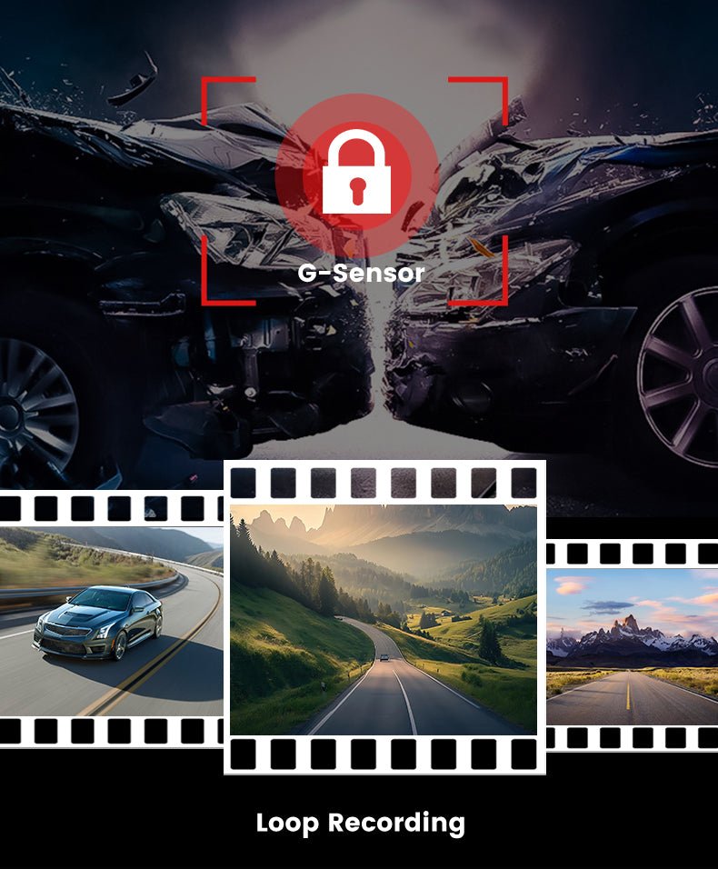 Extnix Dash Camera 2CH 4K Front + 1080P Rear DashCam, Parking Mode and Hardwire Kit - EXTNIX