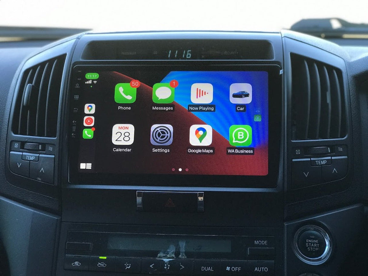 Wireless Apple CarPlay & Android Auto Headunit upgrade to suit Toyota Landcruiser 200 Series 07 - 15 | Extnix - EXTNIX