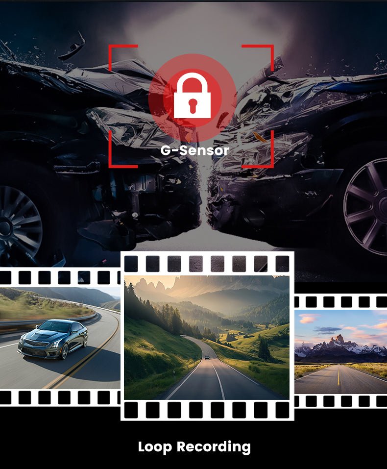 Extnix Dash Camera 2CH 4K Front + 2K Rear DashCam with GPS Positoning, Parking Mode and Hardwire Kit - EXTNIX