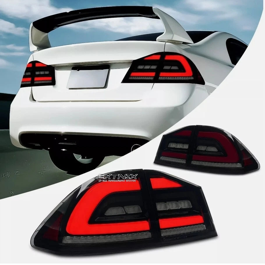 Extnix Smoke Red LED Sequential Taillights for 05-12 Honda Civic FD2 FD1 FD3 tail lights