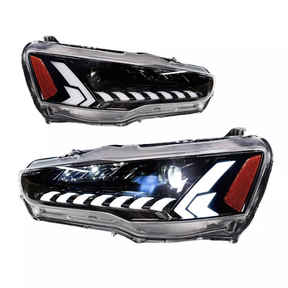 Extnix LED Headlights for 2007 - 2018 Mitsubishi Lancer CJ EVO X VRX Espire Active