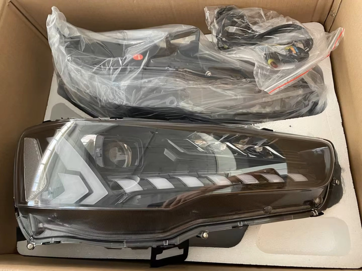 Extnix LED Headlights for 2007 - 2018 Mitsubishi Lancer CJ EVO X VRX Espire Active