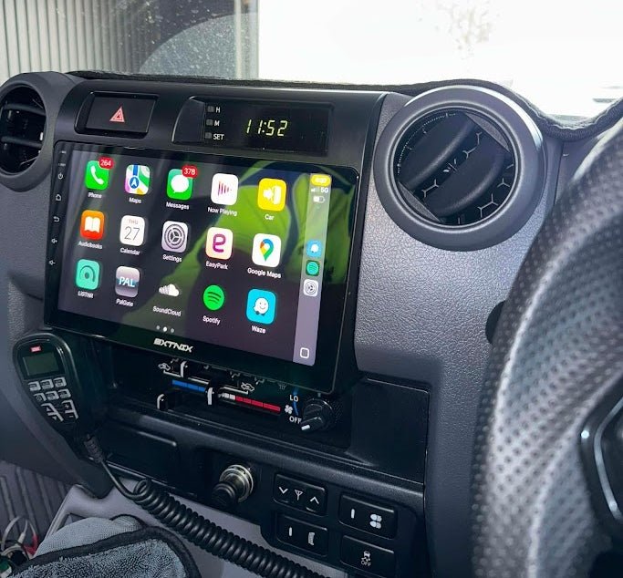 Premium Wireless CarPlay Android Auto Head Unit to suit Toyota LandCruiser 70 Series 9" QLED | Extnix - EXTNIX