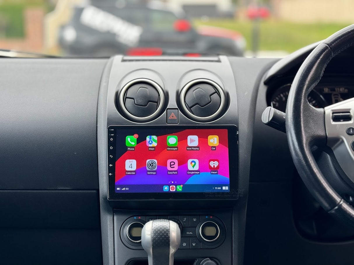 Extnix Infortainment system wireless carplay upgrade for Nissan Dualis J10 closeup