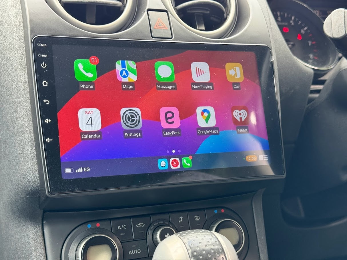 Extnix Infortainment system wireless carplay upgrade for Nissan Dualis J10 Side pic after upgrade