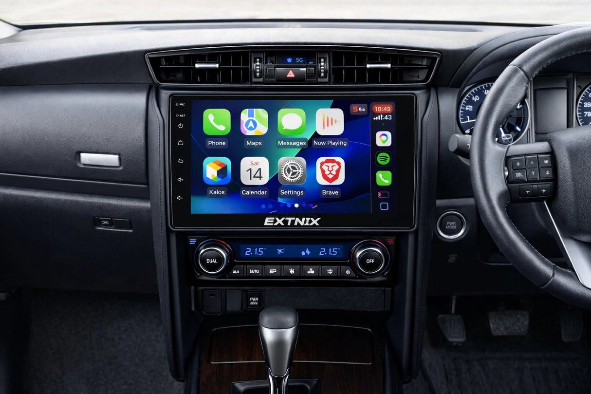 Extnix Wireless CarPlay Android Auto Head Unit for Toyota Fortuner 2015 - 2020 - EXTNIX