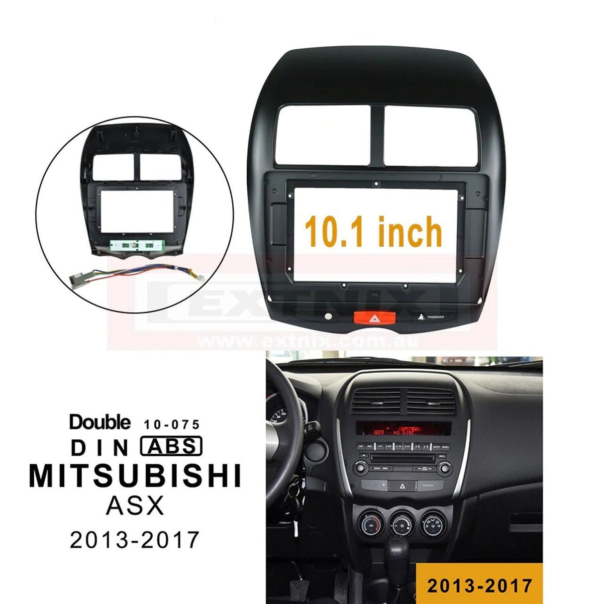 EXTNIX MITSUBISHI ASX 2013 - 2017 Fascia Frame for 10.1” Android Systems with Hazard Switch 0.0 star rating - EXTNIX