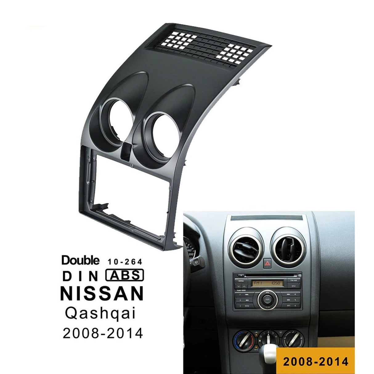 EXTNIX Nissan Qashqai Dualis 2007 - 2013 Frame Fascia for 9 inch Android Screen - EXTNIX