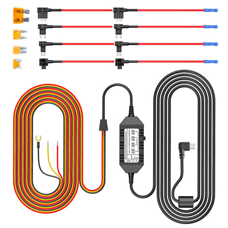 VIOFO Mini-USB HK3 Hardwire Kit with 8pcs Full Set Circuit Fuse Tap for Viofo Dash Camera