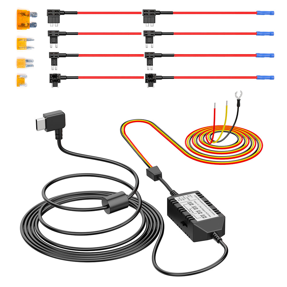 VIOFO Type-C HK4 Hardwire Kit with 8pcs Full Set Circuit Fuse Tap for Viofo Dash Camera