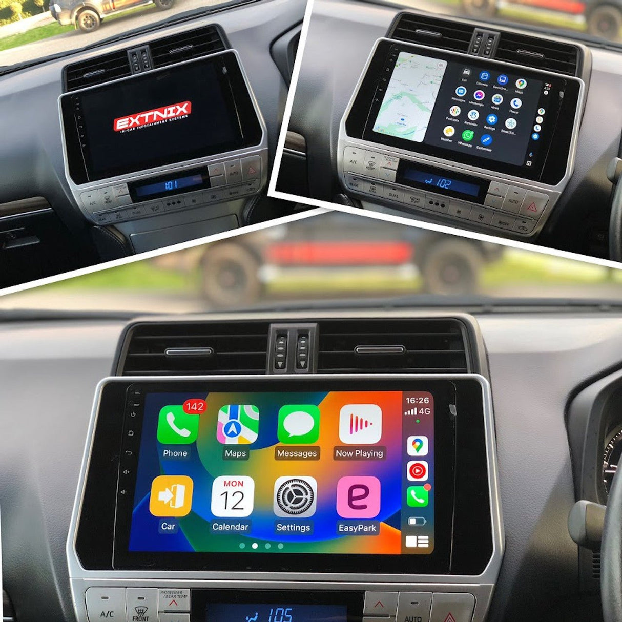 Premium Wireless CarPlay Android Auto Head Unit Toyota LandCruiser 150 Series Prado 2018 QLED | Extnix - EXTNIX