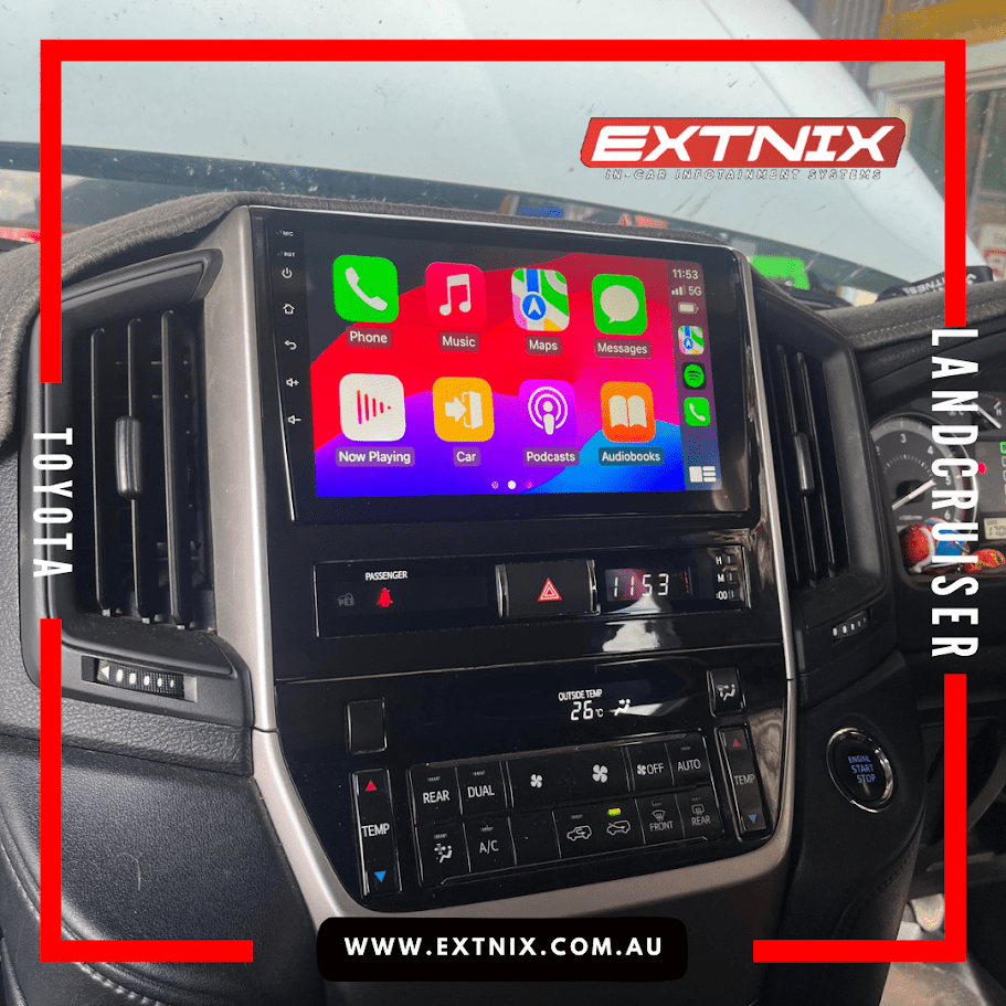 Wireless CarPlay & Android auto Head unit upgrade for Toyota Landcruiser 200 Series 2016 - 2018 GXL - EXTNIX