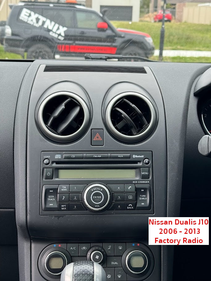 Nissan Dualis J10 Factory Radio headunit before Extnix upgrade