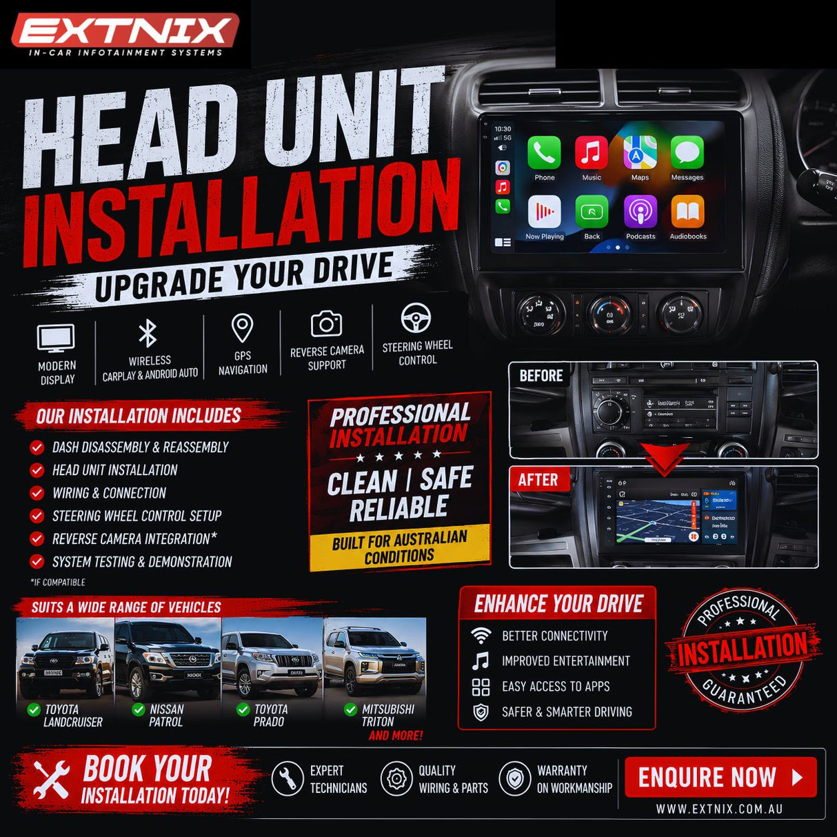 Head Unit Installation — CarPlay & Android Auto Melbourne | EXTNIX