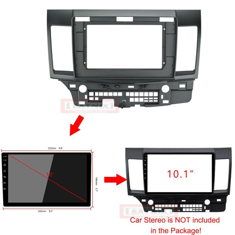 MITSUBISHI LANCER CJ 10.1 inch Car Fascia Dash Installation Frame for Android Units