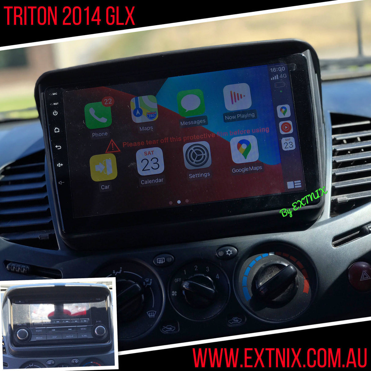 Mitsubishi Triton MN ML 2006 - 2014 Wireless CarPlay Infotainment System Upgrade