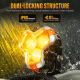 NOVSIGHT Halo Series 3" LED Pod Lights — 96W Twin Kit with White DRL Halo Ring (Spot/Flood Combo)