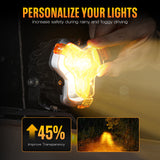 NOVSIGHT Halo Series 3" LED Pod Lights — 96W Twin Kit with White DRL Halo Ring (Spot/Flood Combo)