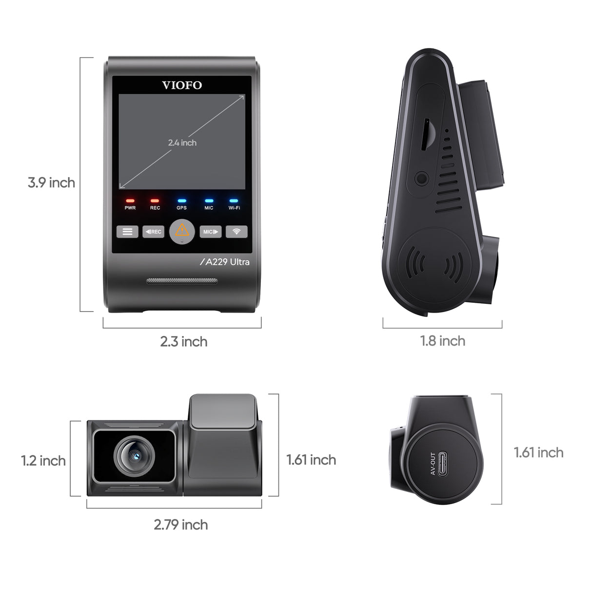 VIOFO A229 Ultra 2CH 4K Front+4K Rear Dashcam with Dual Sony STARVIS 2 Sensors, 2-Channel 4K HDR, Ultra Fast 5GHz Wi-Fi & Precise GPS, Smart Voice Control