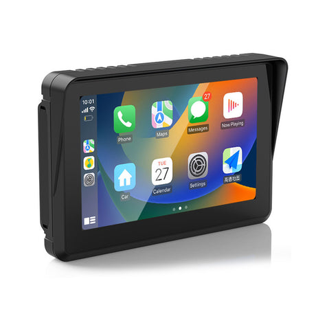 Motorcycle Universal Wireless Apple CarPlay Android Auto 5" DVR Waterproof Mounting System