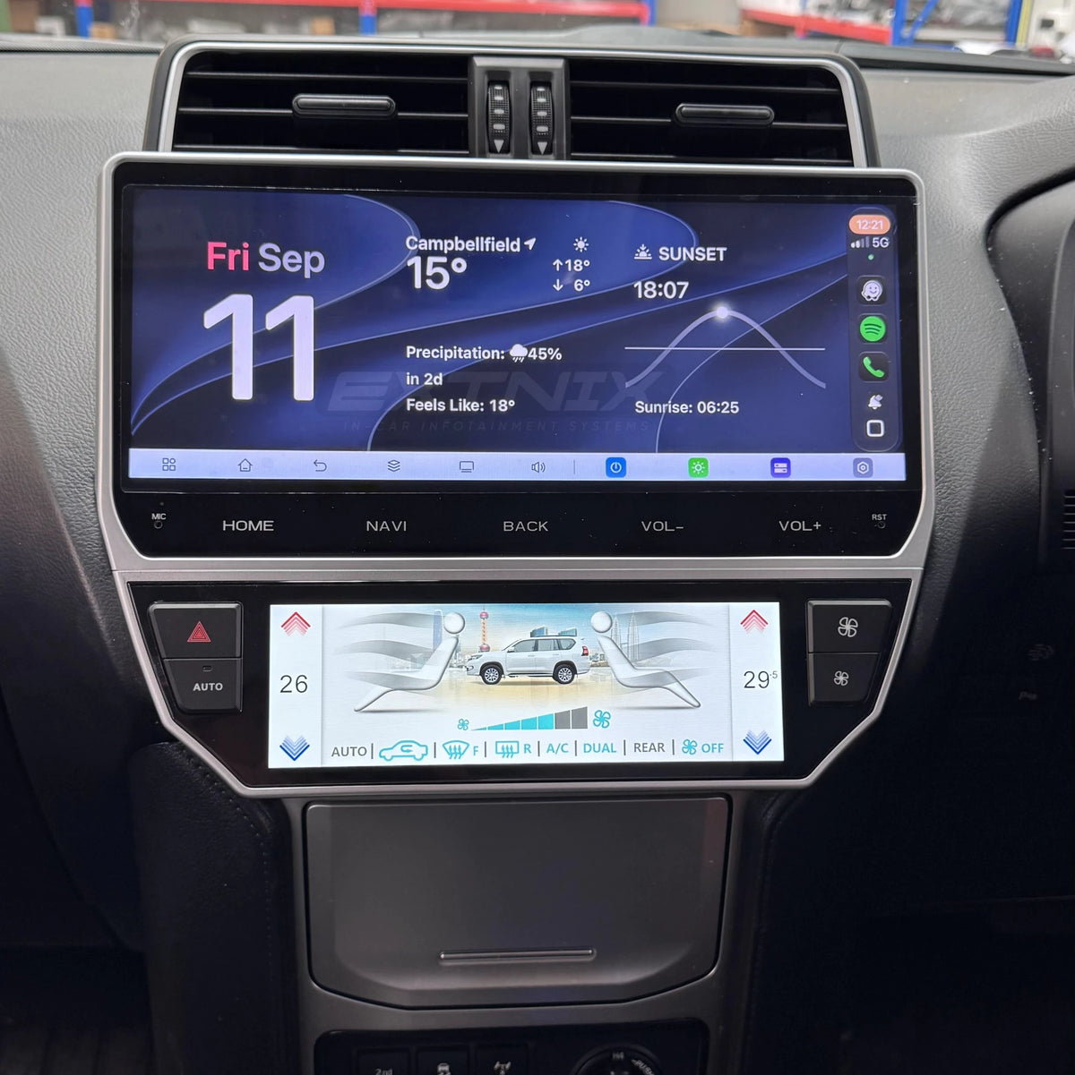 12.3" Wireless CarPlay Head Unit to suit Toyota LandCruiser Prado 150 Series 2018–2023 | Extnix - EXTNIX