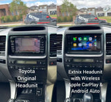 Premium Extnix Wireless Apple CarPlay Android Auto Infotainment System Headunit Upgrade for Toyota Prado 120 Series