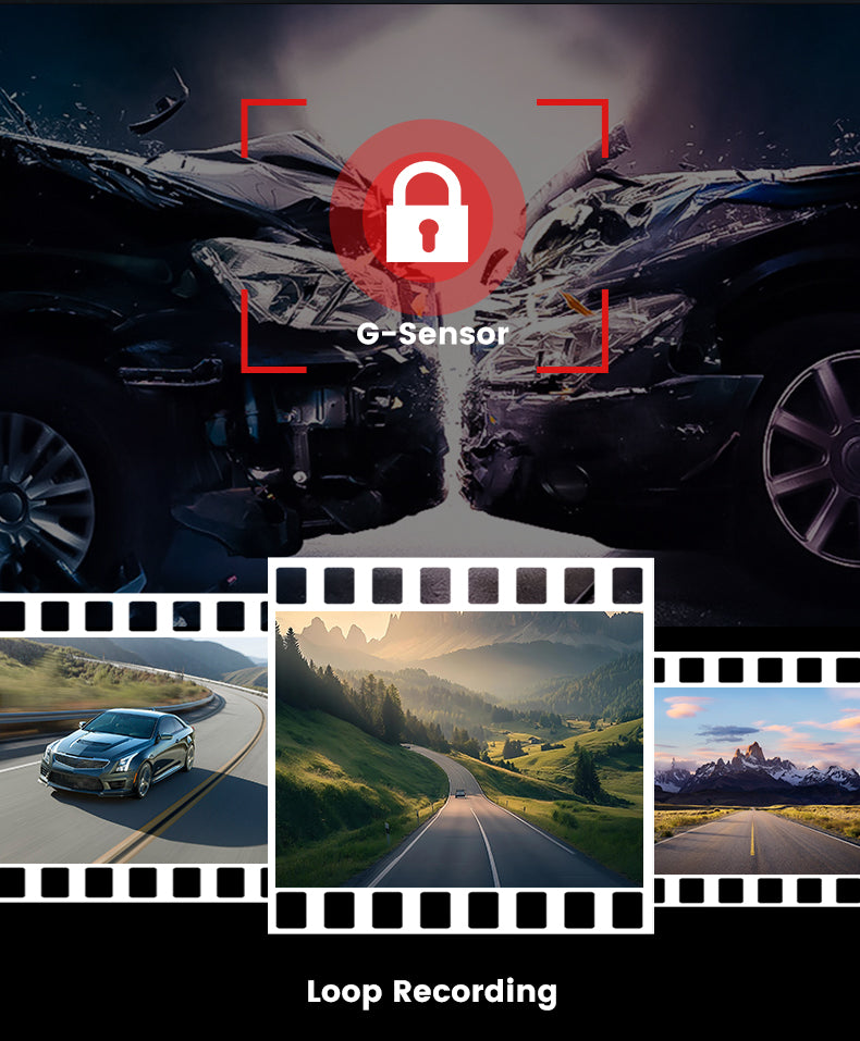 Extnix Dash Camera 2CH 4K Front + 2K Rear DashCam with GPS Positoning, Parking Mode and Hardwire Kit