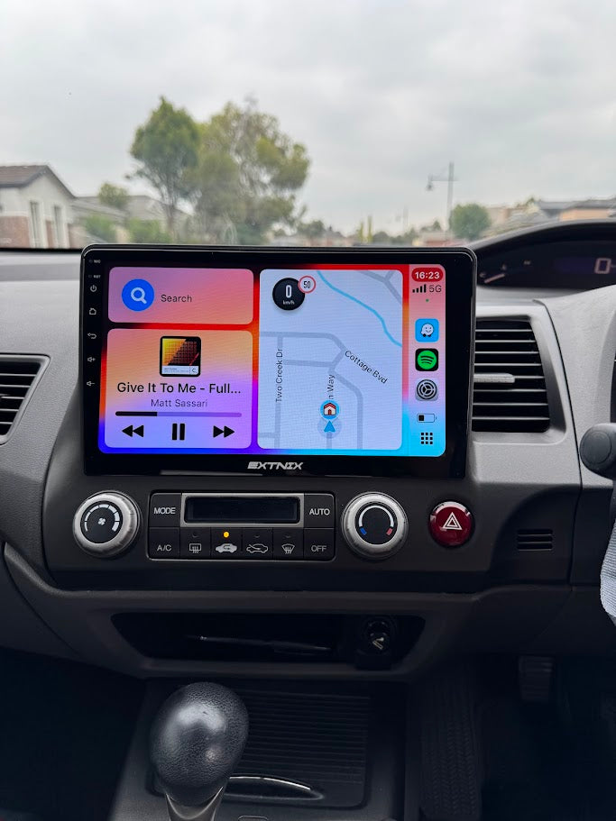Extnix Headunit for Honda Civic Wireless Apple Carplay Split Screen Mode