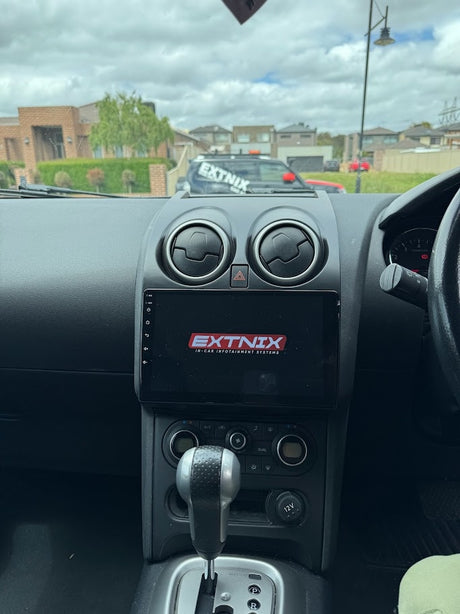 Extnix infortainment system wireless carplay upgrade for Nissan Dualis J10 extnix logo on screen