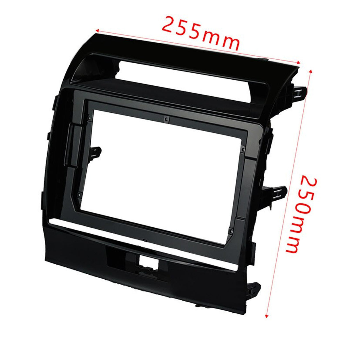 Toyota Landcruiser 200 Series LC200 Fascia Frame for 10.1” Screens Gloss Black