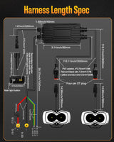 NOVSIGHT Halo Series 4.5" LED Pod Lights — 35W Flood Beam Twin Kit with Switchable White/Amber DRL Halo