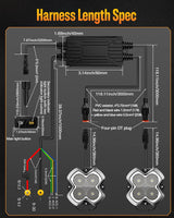 NOVSIGHT Halo Series 6" LED Pod Lights — 60W Twin Kit with DRL, Spot+Flood Combined Beam
