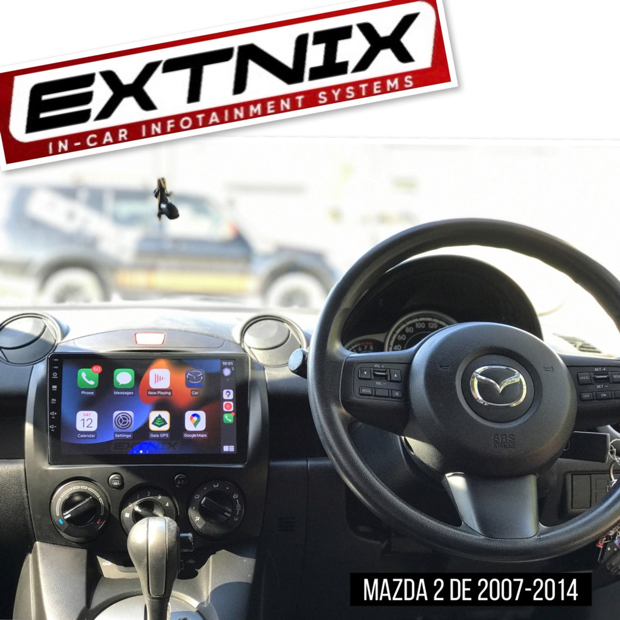 Extnix Mazda 2 DE 2007-14 Infotainment System Wireless Apple CarPlay