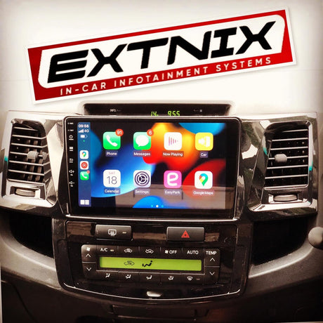 Extnix Premium Wireless Carplay Upgrade for Toyota Hilux N70 Infotainment System - Digital climate control