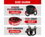 X-BULL 4X4 Recovery Kit Kinetic Recovery Rope Snatch Strap / 2PCS Recovery Tracks 4WD Gen2.0