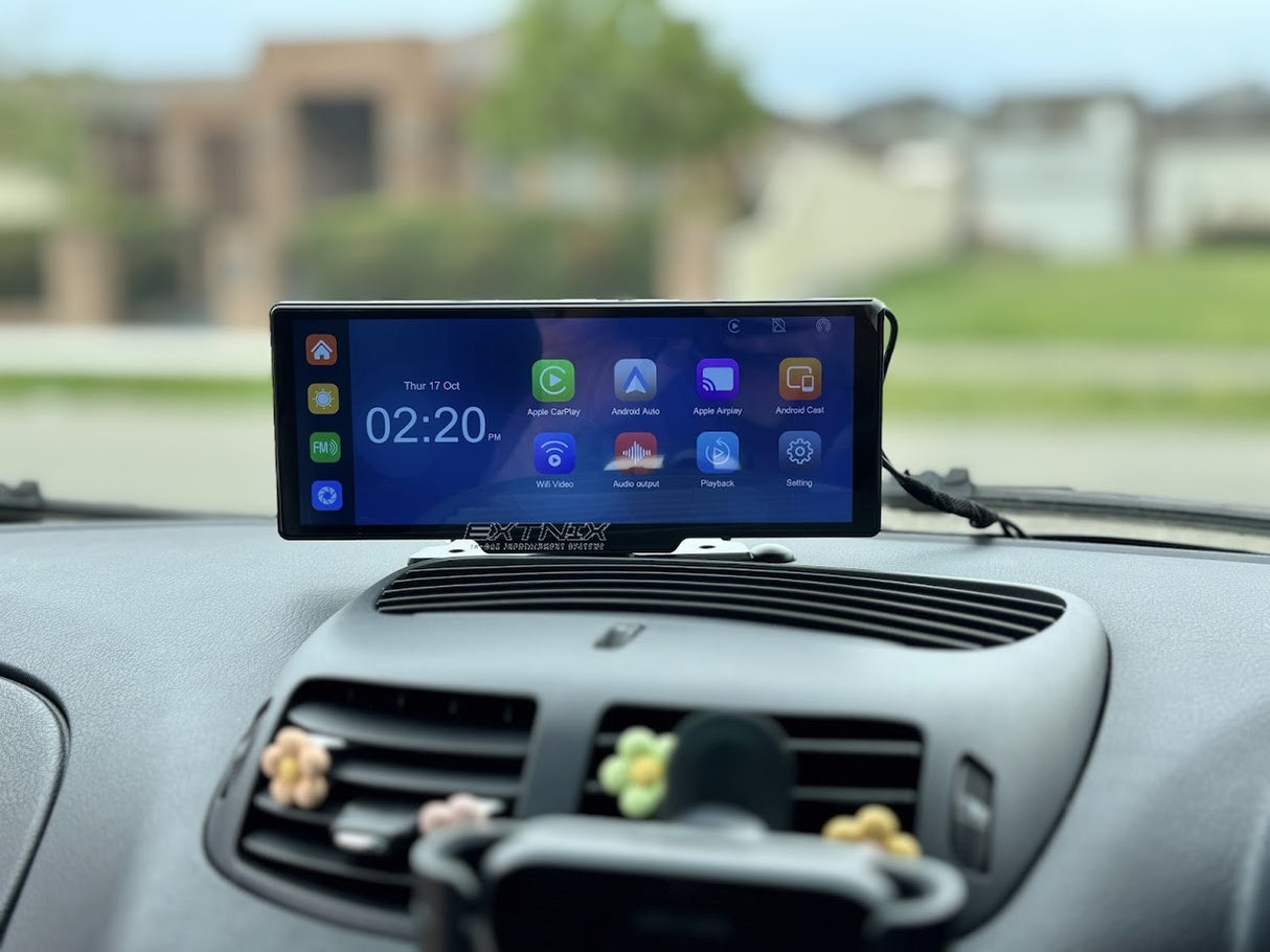 Universal Wireless Apple CarPlay Android Auto 10.26" Dashboard Mounting System with Reverse Camera