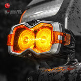 NOVSIGHT Halo Series 4.5" LED Pod Lights — 35W Flood Beam Twin Kit with Switchable White/Amber DRL Halo