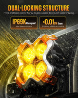 NOVSIGHT Halo Series 6" LED Pod Lights — 60W Twin Kit with DRL, Spot+Flood Combined Beam